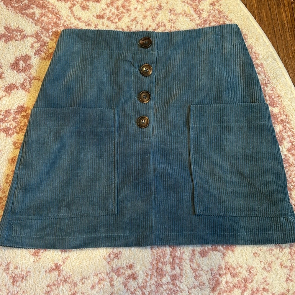 Pink Lily corduroy skirt.